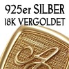 925er SILBER 18K VERGOLDET