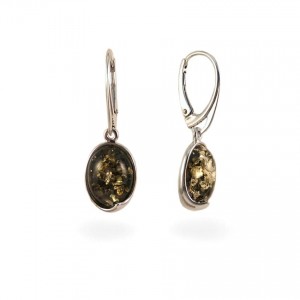 Amber Earrings | Sterling silver | Height - 33mm, Width - 11mm | Weight - 3,6g | ZD.1007KG