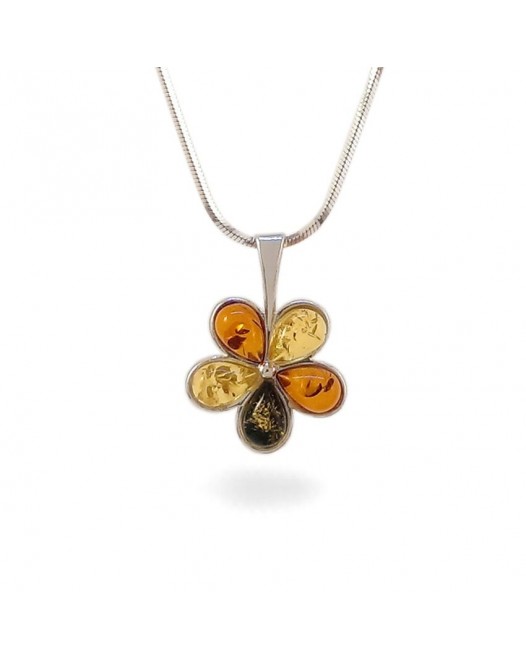Amber pendant | Sterling silver | Height - 20mm, Width - 15mm | Weight - 1,2g