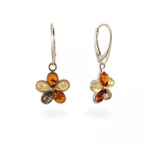 Amber Earrings | Sterling silver | Height - 33mm, Width - 15mm | Weight - 3,4g