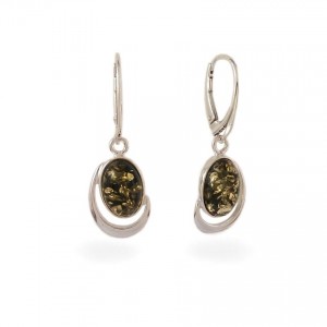 Amber Earrings | Sterling silver | Height - 36mm, Width - 13mm | Weight - 4,3g | ZD.1017KG