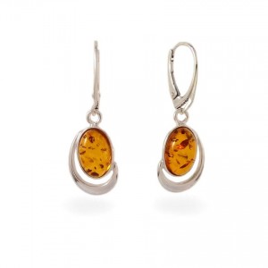 Amber Earrings | Sterling silver | Height - 36mm, Width - 13mm | Weight - 4,3g