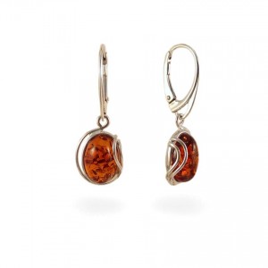 Amber Earrings | Sterling silver | Height - 33mm, Width - 12mm | Weight - 3,5g
