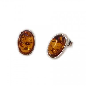 Amber Earrings | Sterling silver | Height - 16mm, Width - 10mm | Weight - 2,7g