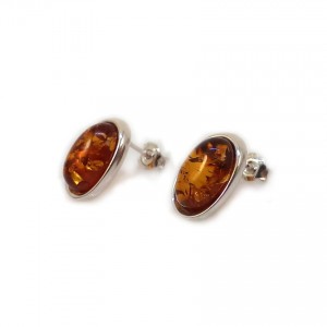 Amber Earrings | Sterling silver | Height - 16mm, Width - 10mm | Weight - 2,7g | ZD.1070S