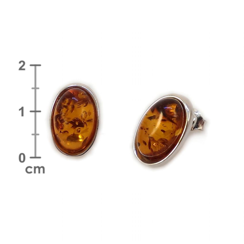 Amber Earrings | Sterling silver | Height - 16mm, Width - 10mm | Weight - 2,7g | ZD.1070S