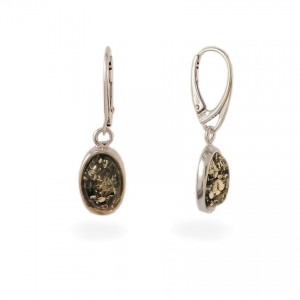 Amber Earrings | Sterling silver | Height - 35mm, Width - 10mm | Weight - 4g