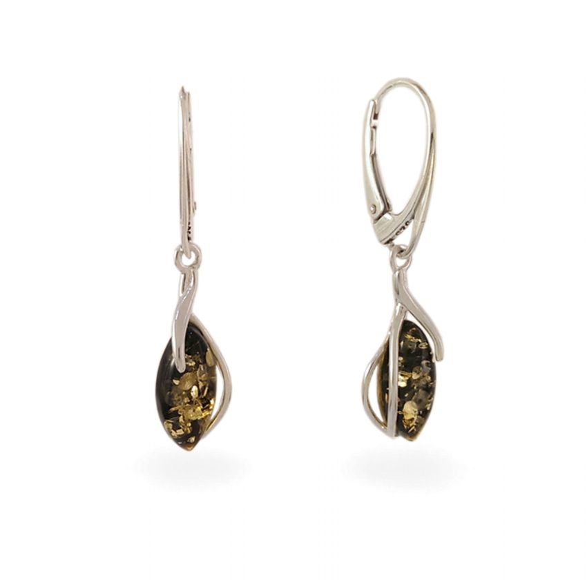 Amber Earrings | Sterling silver | Height - 36mm, Width - 8mm | Weight - 2,5g | ZD.1092KG
