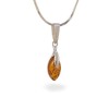 Amber pendant | Sterling silver | Height - 25mm, Width - 6mm | Weight - 0,9g | ZD.1093