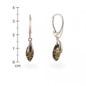 Amber Earrings | Sterling silver | Height - 35mm, Width - 6mm | Weight - 2,6g | ZD.1099KG