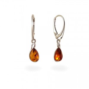Amber Earrings | Sterling silver | Height - 31mm, Width - 7mm | Weight - 2,4g