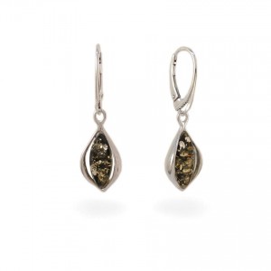 Amber Earrings | Sterling silver | Height - 37mm, Width - 11mm | Weight - 4g | ZD.1116WG