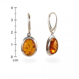 Amber Earrings | Sterling silver | Height - 36mm, Width - 14mm | Weight - 4,4g