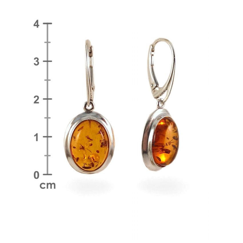 Amber Earrings | Sterling silver | Height - 36mm, Width - 14mm | Weight - 4,4g
