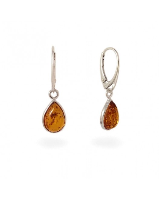 Amber Earrings | Sterling silver | Height - 33mm, Width - 9mm | Weight - 2,7g