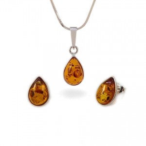 Amber Earrings | Sterling silver | Height - 13mm, Width - 9mm | Weight - 1,8g | ZD.683