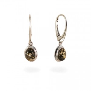 Amber Earrings | Sterling silver | Height - 29mm, Width - 9mm | Weight - 2,5g