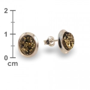 Amber Earrings | Sterling silver | Height - 11mm, Width - 9mm | Weight - 1,8g | ZD.770SG