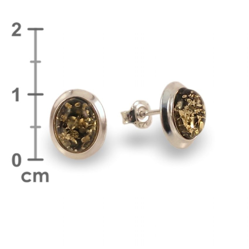 Amber Earrings | Sterling silver | Height - 11mm, Width - 9mm | Weight - 1,8g | ZD.770SG