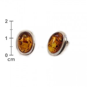 Amber Earrings | Sterling silver | Height - 15mm, Width - 11mm | Weight - 2,7g | ZD.829S