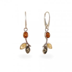 Amber Earrings | Sterling silver | Height - 43mm, Width - 12mm | Weight - 4g