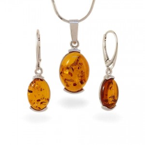 Amber Earrings | Sterling silver | Height - 35mm, Width - 10mm | Weight - 3,5g | ZD.979K