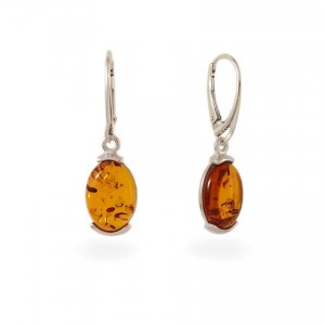Amber Earrings | Sterling silver | Height - 35mm, Width - 10mm | Weight - 3,5g