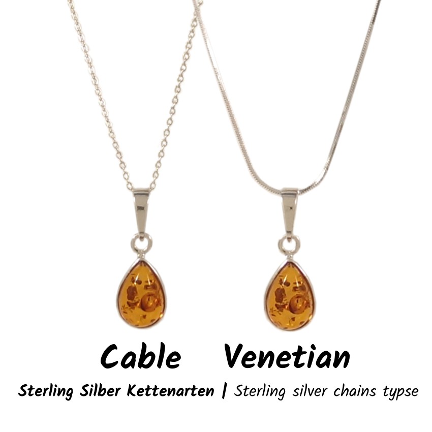 Amber pendant | Sterling silver | Height - 24mm, Width - 14mm | Weight - 1,7g | ZD.342W