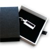 Carbon USB Stick mit Gravur | USB 2.0 8GB | Sterling Silber | Kohlenstofffaser | Verfügbar in 10 Schriftarten und Symbolen