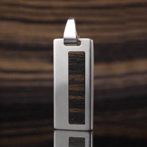 Jewelry Flash Drive | USB 2.0 8GB | Sterling Silver | Teak wood | Available in 10 fonts nad Ikons