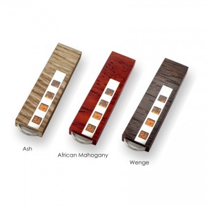 Engraved USB Stick | USB 3.0 32GB | Sterling Silver | Baltick Amber | Ash or Mahogany wood | Available in 10 fonts nad Ikons