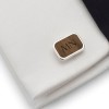 Initials Cufflinks | Available in 10 fonts | Sterling silver | American Walnut | ZD.59