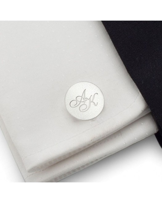 Engraved Sterling Silver Cufflinks | Available in 10 fonts | Sterling silver | ZD.134