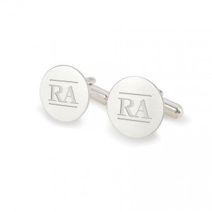 Engraved Sterling Silver Cufflinks | Available in 10 fonts | Sterling silver | ZD.133
