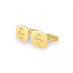 Personalised Gold Cufflinks | With your message | Sterling silver gold plated | ZD.227Gold