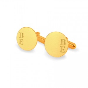 Custom Gold Cufflinks | Available in 10 fonts | Sterling silver gold plated | ZD.166Gold