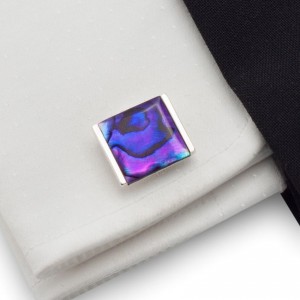 Purple Wedding Cufflinks | Sterling silver | Natural Shell | ZD.27