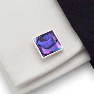 Purple Cufflinks | Sterling silver | Natural Shell | ZD.26