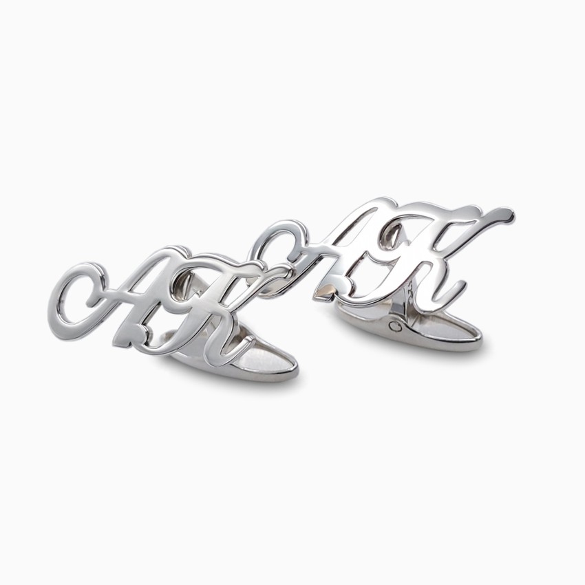Sterling silver Initial Letter Cufflinks | Sterling silver | ZD301