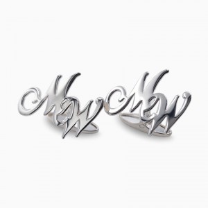 Buchstaben manschettenknöpfe mit Zwei Initiale | 925er Silber | ZD302