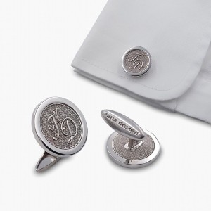 Luxuriöse Manschettenknöpfe mit Initialen | 925er Silber Rhodiniert | ZD.601