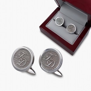 Luxuriöse Manschettenknöpfe mit Initialen | 925er Silber Rhodiniert | ZD.601