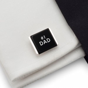 Engraved Onyx Cufflinks | Gift Ideas for Dad | Sterling silver | Onyx stone | ZD.81
