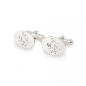 Engraved Sterling Silver Cufflinks | Birthday Initials and Date | Sterling silver | ZD147