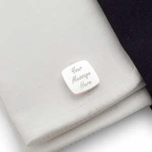 Personalised Cufflinks | your message | Sterling silver | ZD122