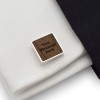 Personalised Cufflinks | With your message | Sterling silver | American Walnut | ZD.120
