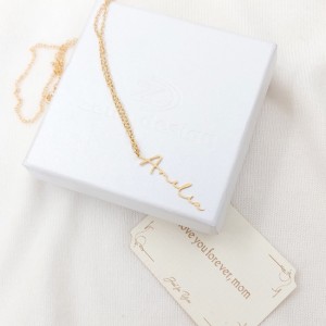 Gold Name necklace up to 10 characters | 925 silver 18K gold plated | Available in 5 fonts